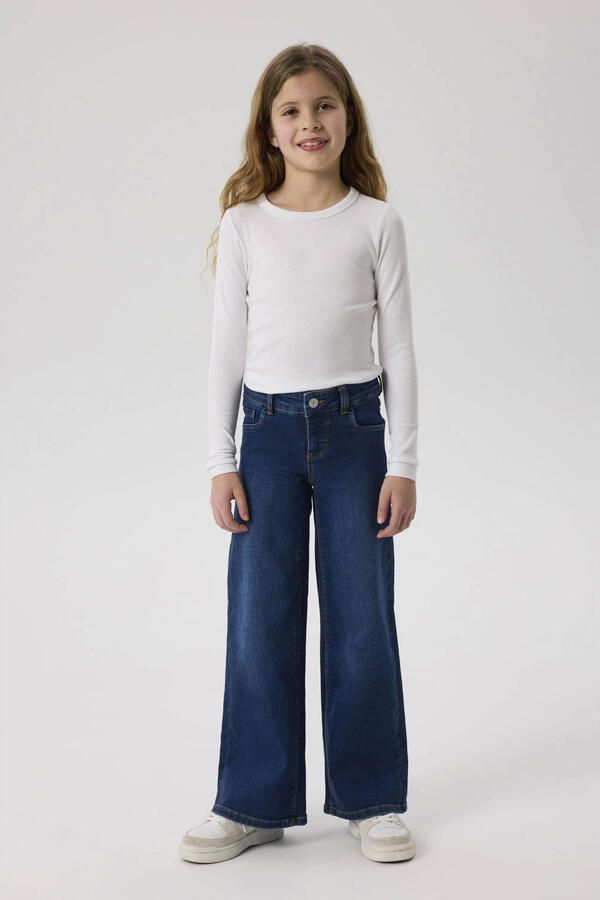 Name It Wijde jeans NKFPOLLY X-WIDE JEANS 3057-FR NOOS Katoenmix Wide Fit aan de benen lichte used look - Foto 2