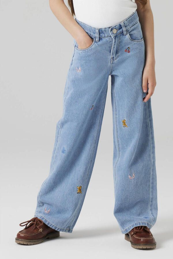NAME IT KIDS wide leg jeans light blue denim - Foto 1