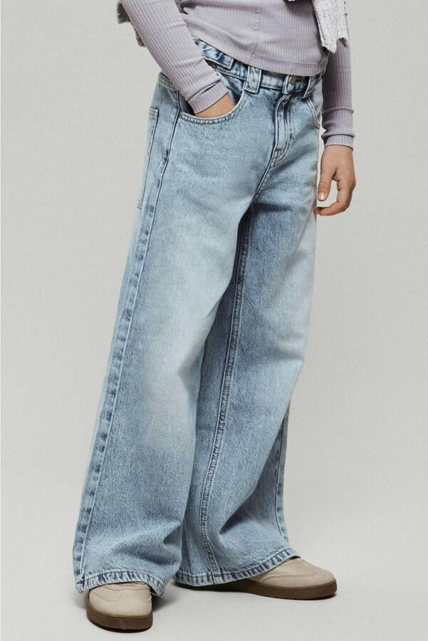 NAME IT KIDS wide leg jeans light blue denim