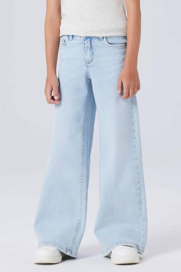 NAME IT KIDS wide leg jeans light blue denim