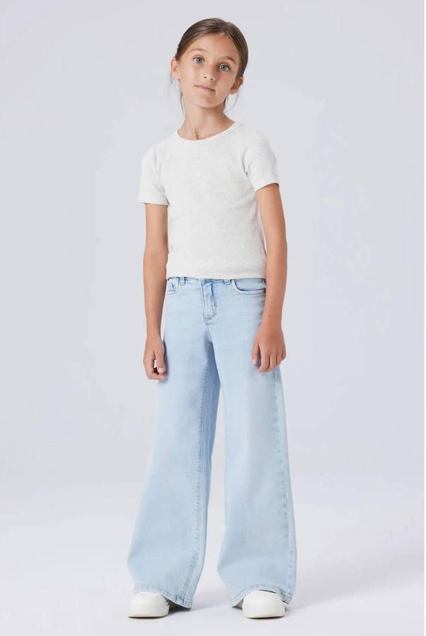 NAME IT KIDS wide leg jeans light blue denim - Foto 2