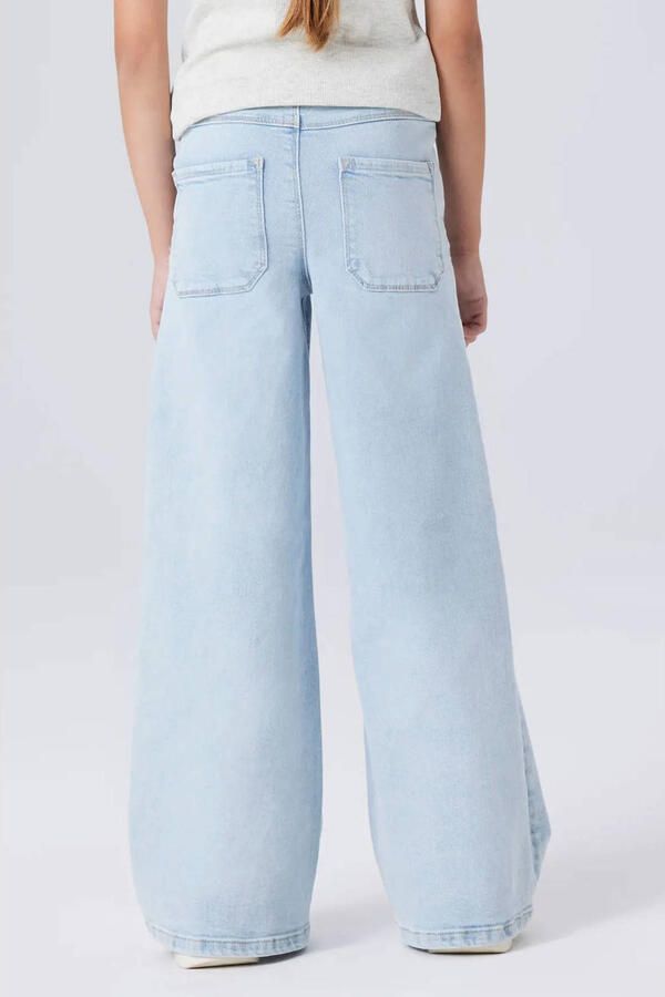 NAME IT KIDS wide leg jeans light blue denim - Foto 3