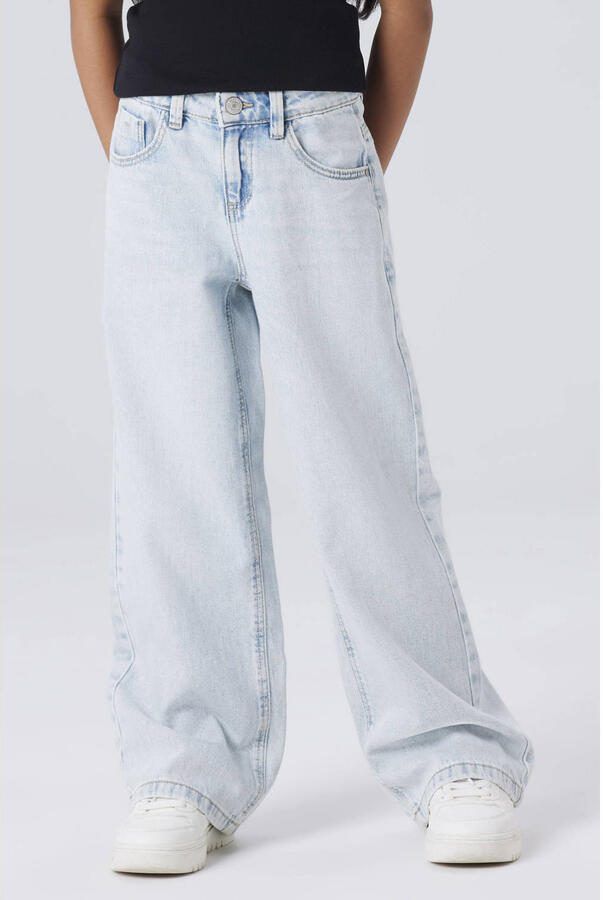 NAME IT KIDS wide leg jeans light blue denim