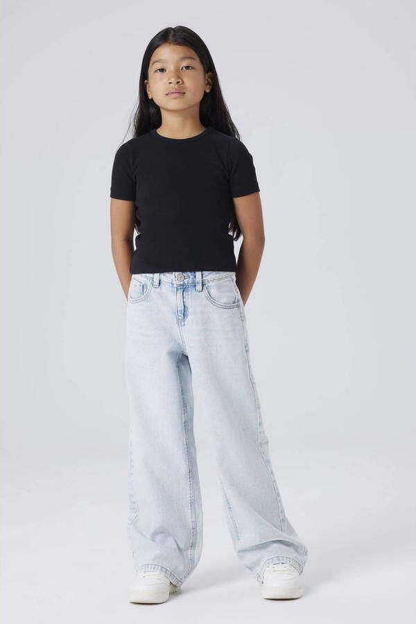 NAME IT KIDS wide leg jeans light blue denim - Foto 2