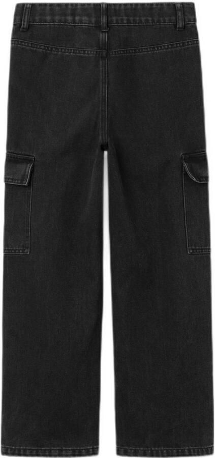 Name it KIDS wide leg jeans NKFROSE black Zwart Meisjes Denim Effen 158