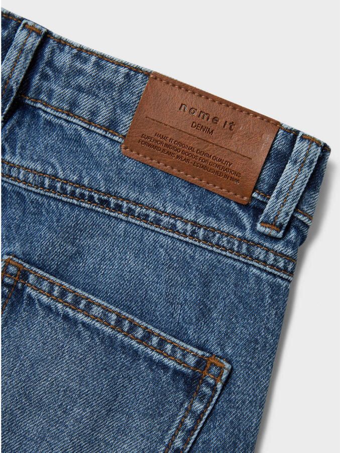 Name It 5-pocket jeans NKFROSE voor meisjes met destroyed-effect en hoge tailleband