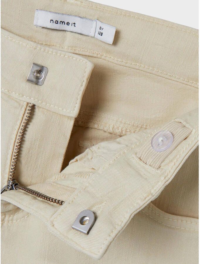 Name it KIDS loose fit jeans NKFROSE ecru Meisjes Stretchkatoen Effen 104 - Foto 3