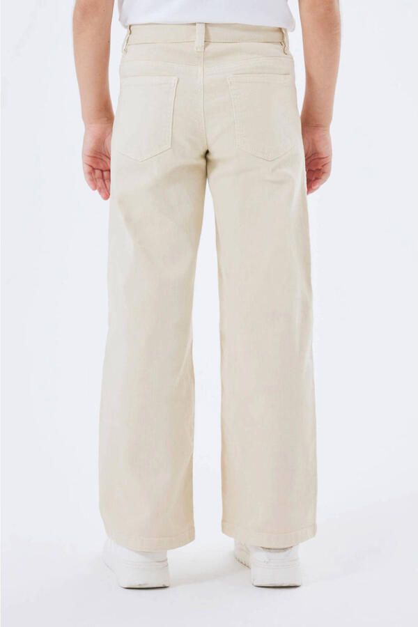 Name it KIDS loose fit jeans NKFROSE ecru Meisjes Stretchkatoen Effen 104 - Foto 2