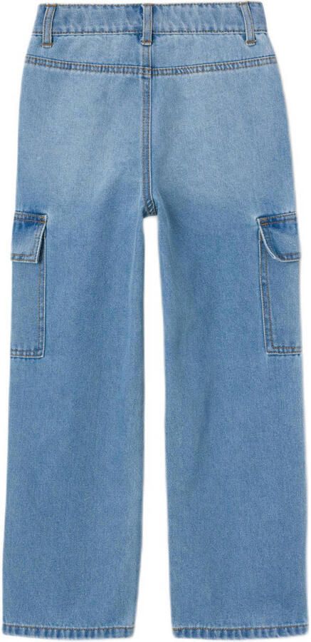 Name it KIDS wide leg jeans NKFROSE light blue denim Blauw Effen 164 - Foto 2