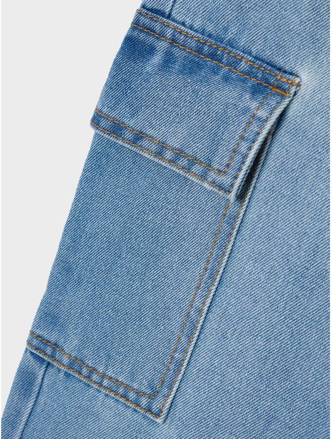 Name it KIDS wide leg jeans NKFROSE light blue denim Blauw Effen 164