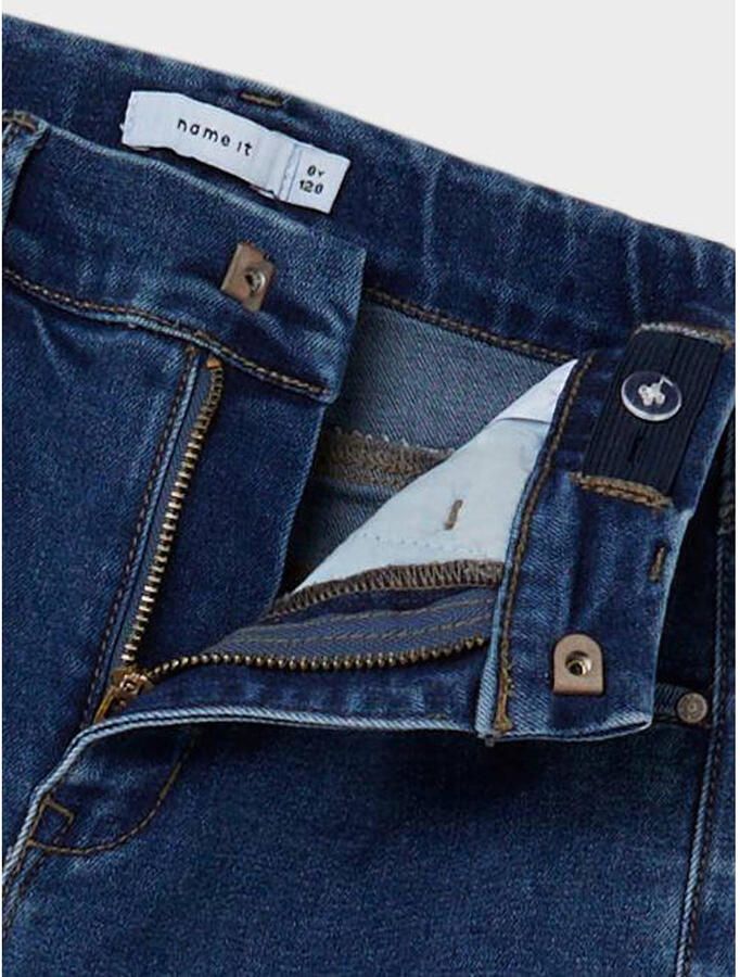 Name it KIDS wide leg jeans NKFROSE medium blue denim Blauw Meisjes Stretchdenim 128
