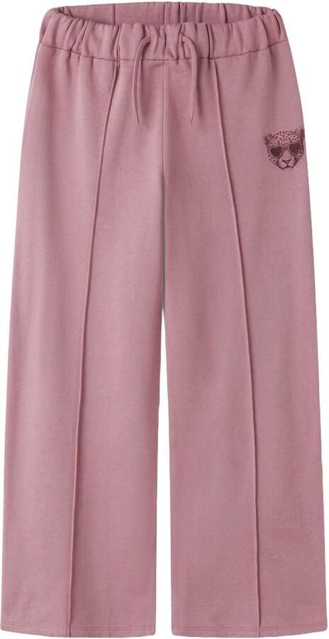 NAME IT KIDS wide leg joggingbroek roze