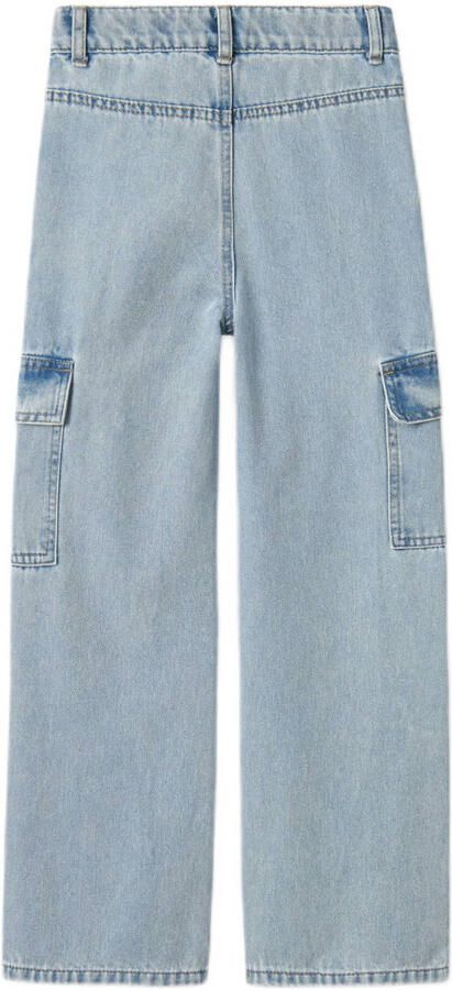 NAME IT KIDS wide leg regular waist jeans light blue bleached - Foto 2
