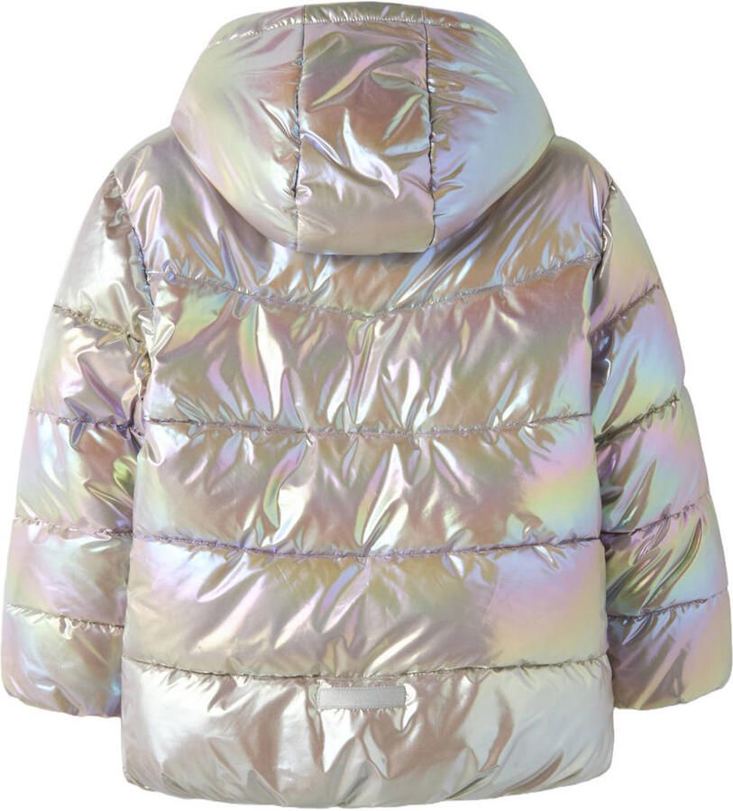 NAME IT KIDS winterjas beige roze groen Meisjes Polyester Capuchon Meerkleurig - Foto 2