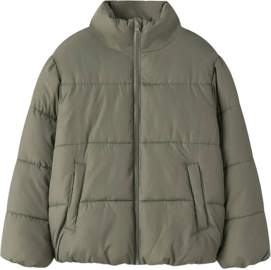 NAME IT KIDS winterjas olijfgroen