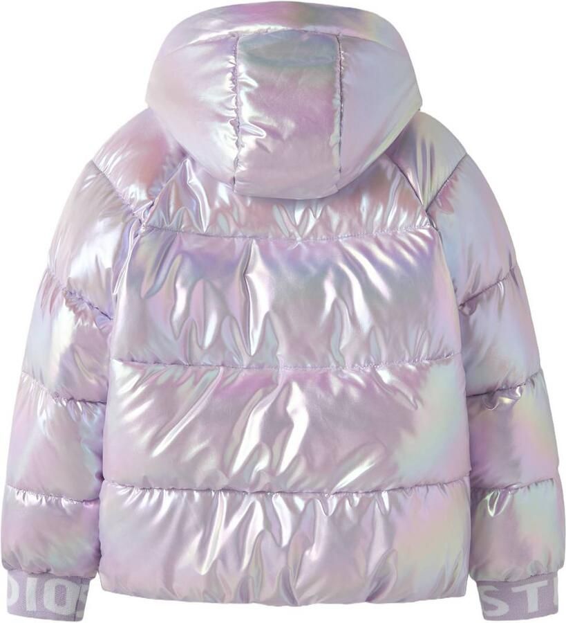 NAME IT KIDS winterjas paars Meisjes Polyester Capuchon Effen - Foto 2