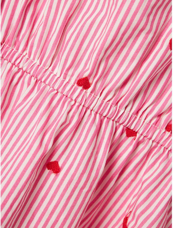 NAME IT KIDS zomerjurk NKFFAHEART roze rood