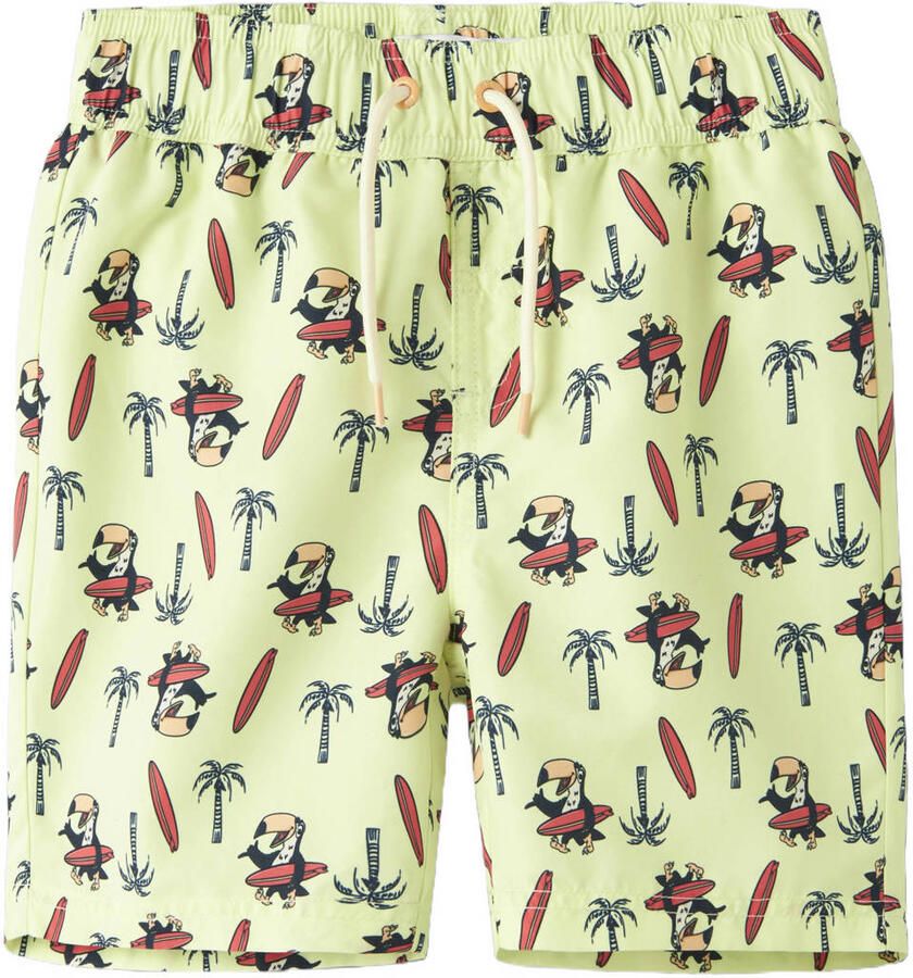 NAME IT KIDS zwemshort limegroen