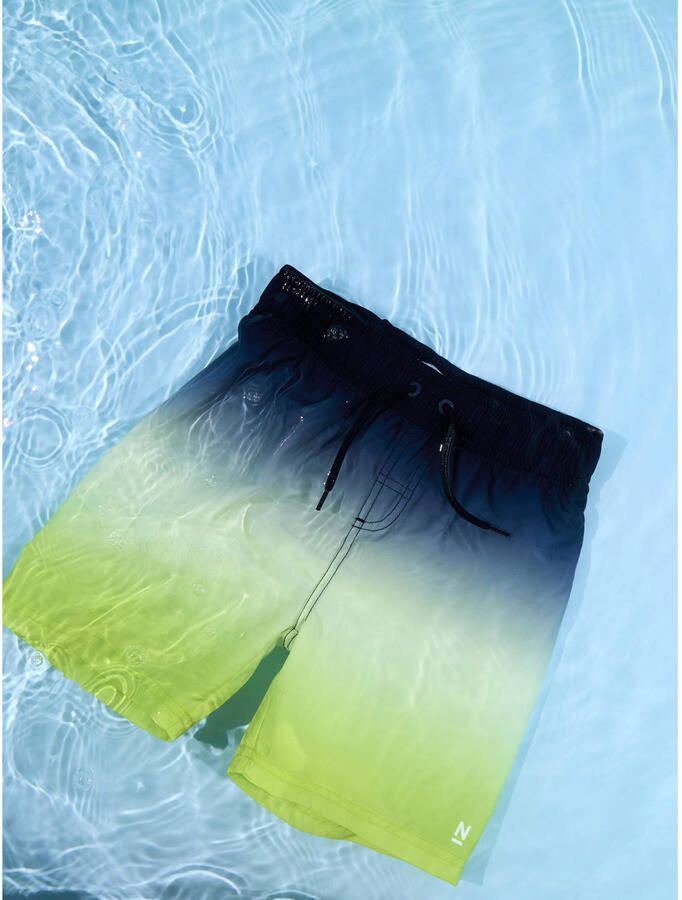 NAME IT KIDS zwemshort limegroen donkerblauw - Foto 2