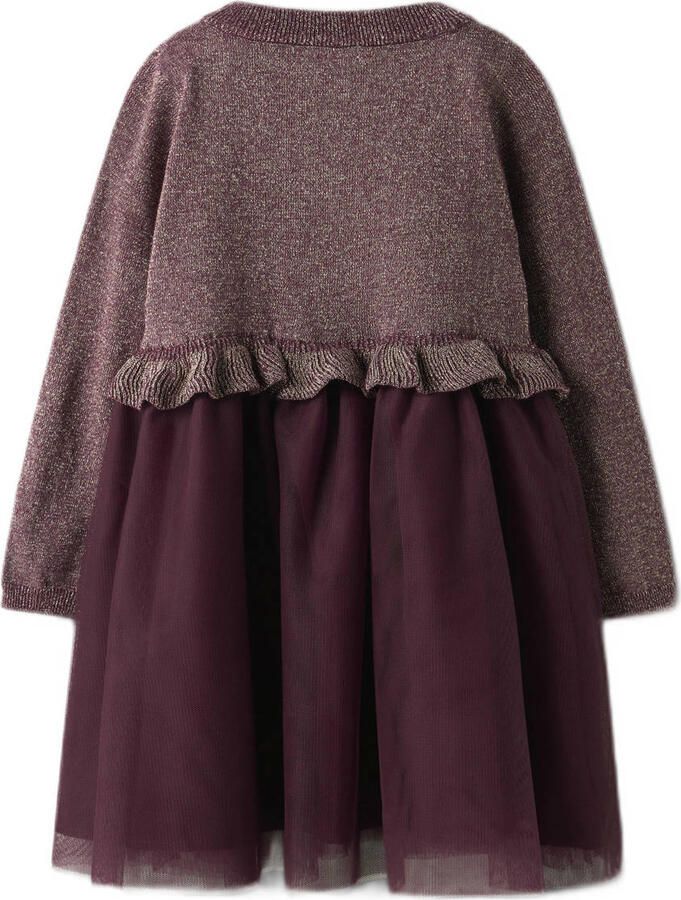 NAME IT MINI A-lijn jurk paars
