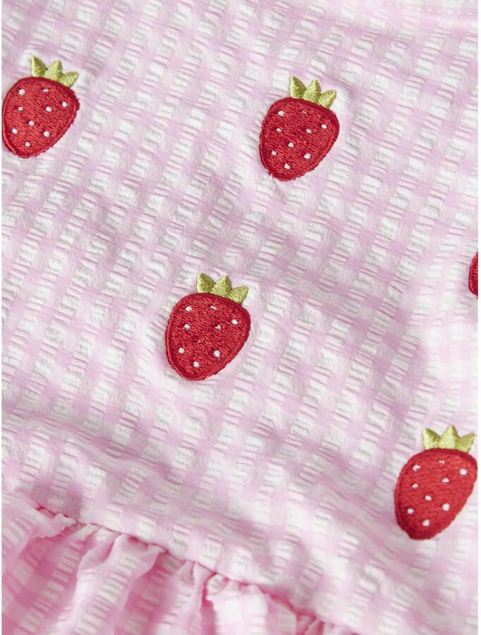 NAME IT MINI badpak met ruches roze wit - Foto 2