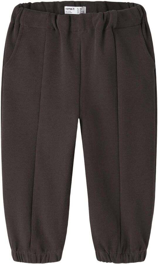 NAME IT MINI barrel joggingbroek donkerbruin Jongens Sweat Effen