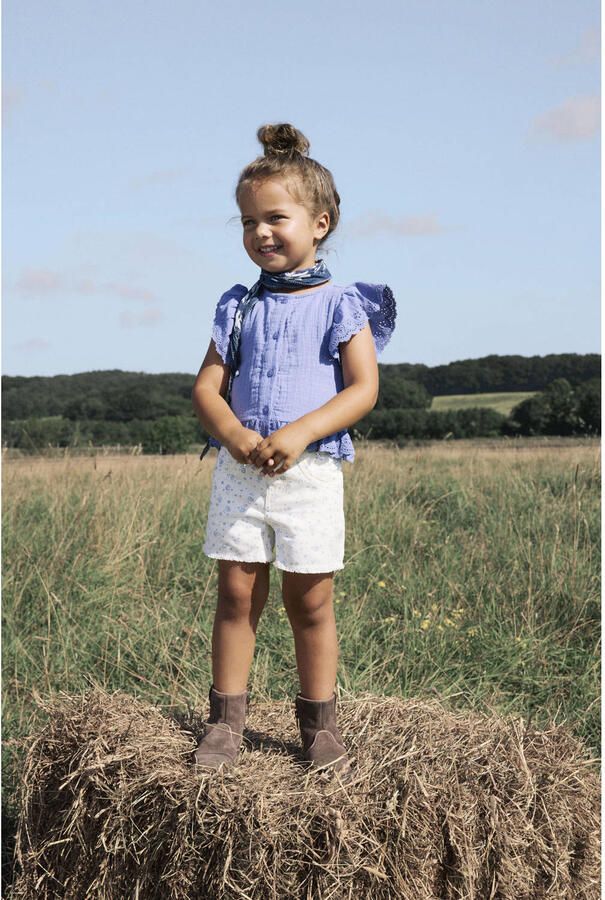 NAME IT MINI blouse blauw broderie - Foto 2