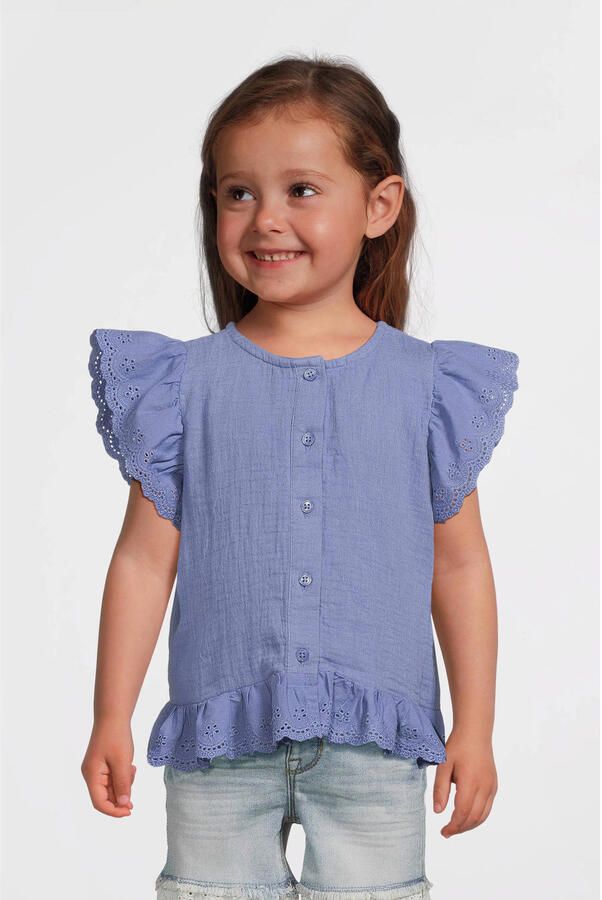 NAME IT MINI blouse blauw broderie - Foto 3