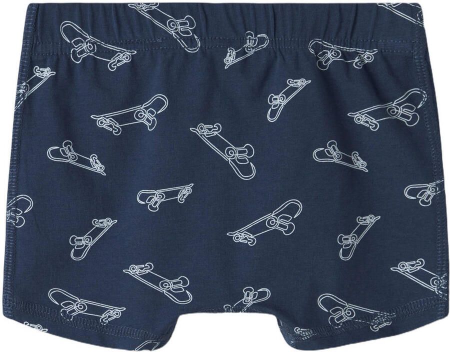 NAME IT MINI boxershort donkerblauw zwart (set van 3) Jongens Stretchkatoen - Foto 2