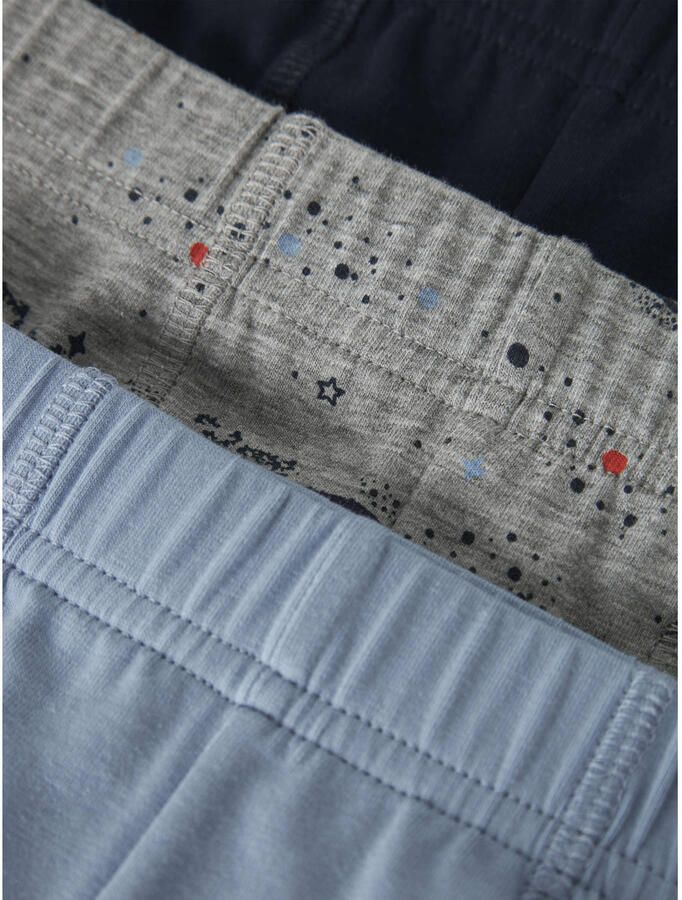 NAME IT MINI boxershort grijs blauw donkerblauw (set van 3) - Foto 3