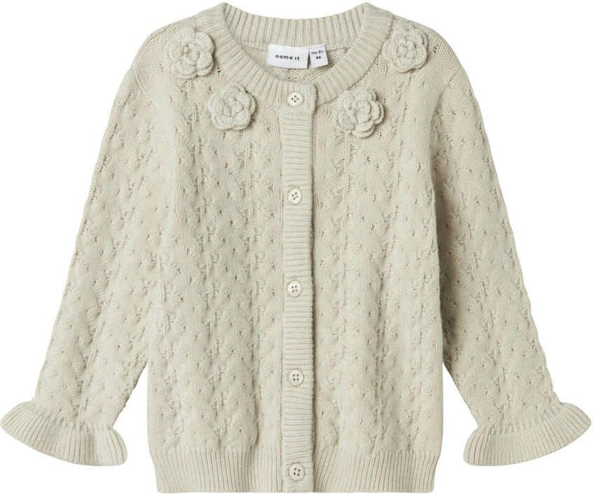 NAME IT MINI cardigan beige gebreid