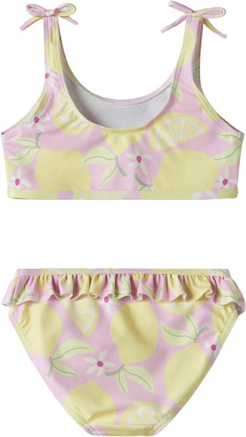 NAME IT MINI crop bikini lichtroze lichtgeel - Foto 3