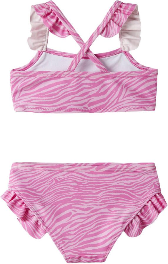 NAME IT MINI crop bikini zebraprint roze - Foto 3