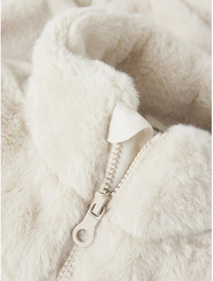 NAME IT MINI faux fur jas ecru - Foto 3