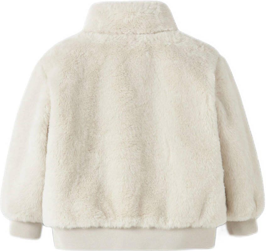 NAME IT MINI faux fur jas ecru - Foto 2