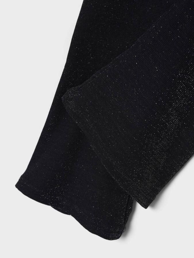 NAME IT MINI flared broek met glitters zwart Legging Meisjes Polyester - Foto 2