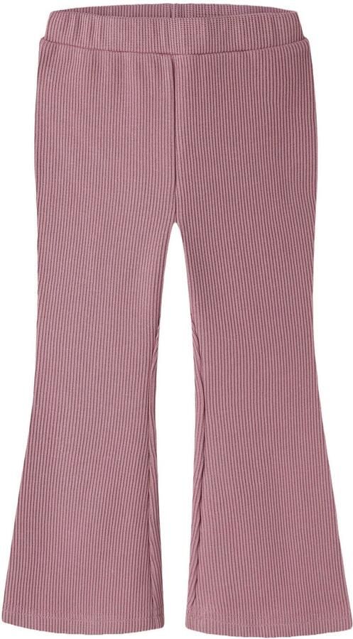 NAME IT MINI flared gebreide broek oudroze