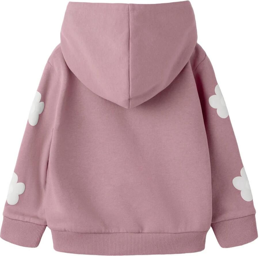 NAME IT MINI gebloemde hoodie lila - Foto 2