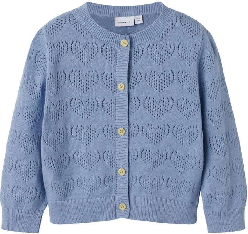 NAME IT MINI gebreid vest blauw - Foto 1
