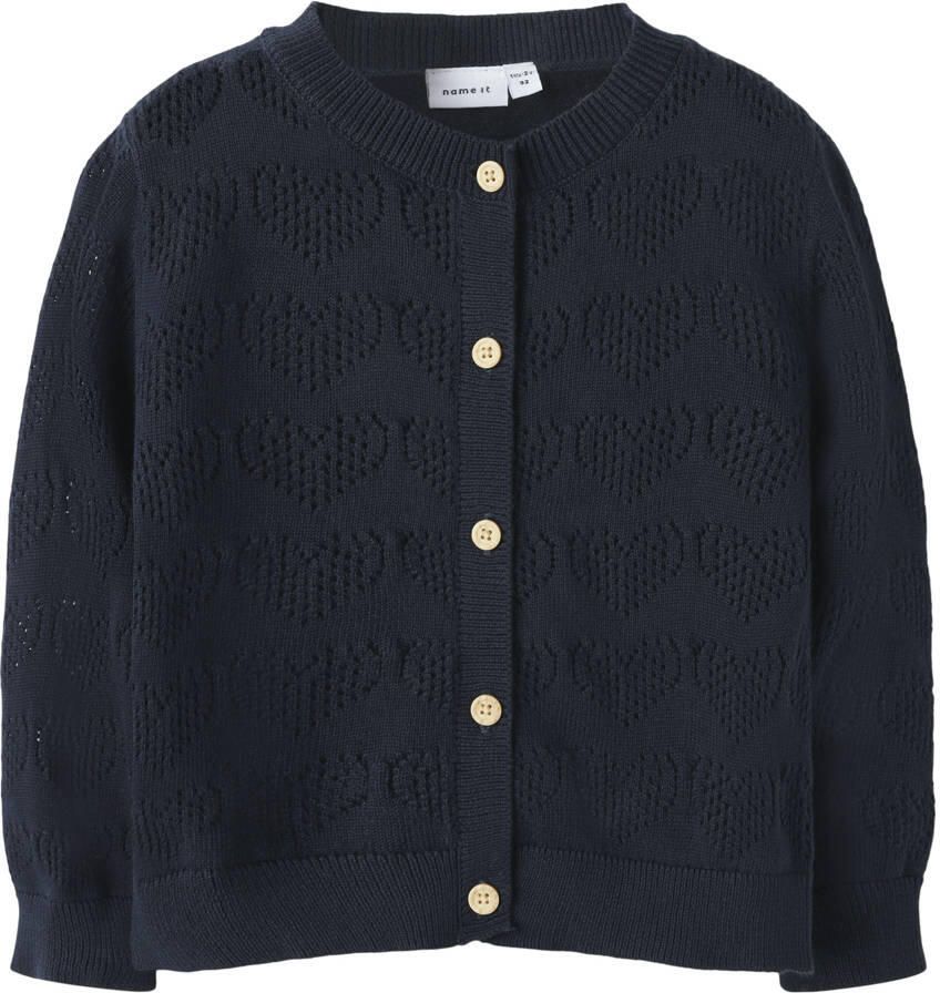 NAME IT MINI gebreid vest donkerblauw
