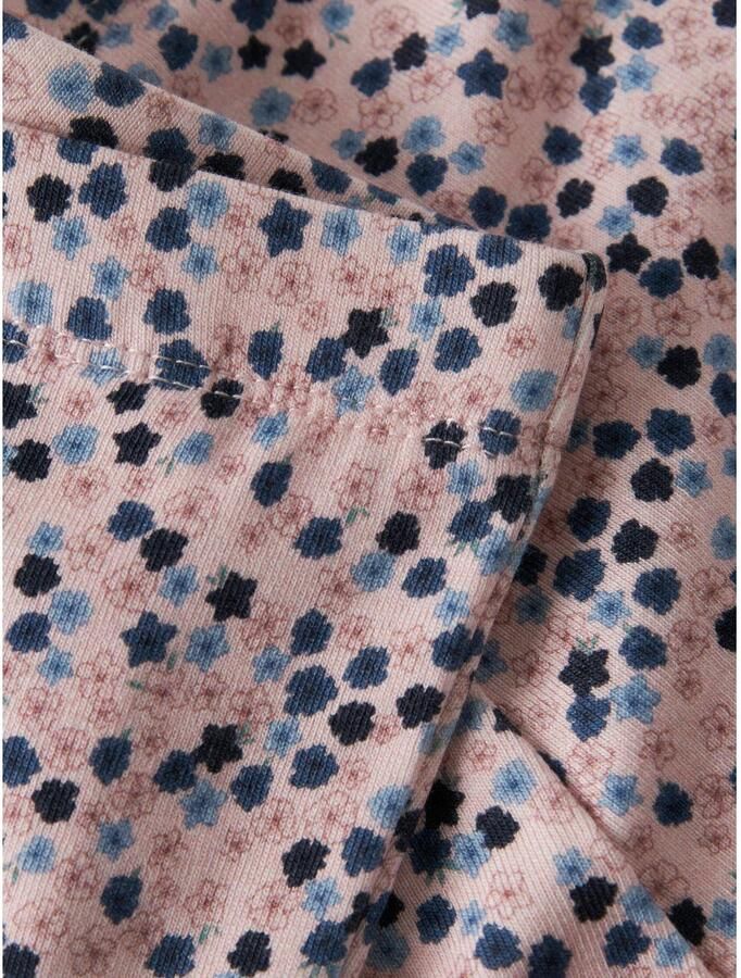 NAME IT MINI gebreide flared legging met sterren lichtroze - Foto 2