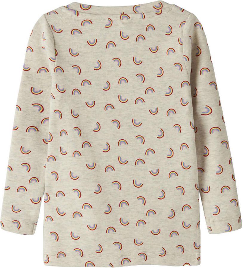 NAME IT MINI gebreide longsleeve met print beige - Foto 2