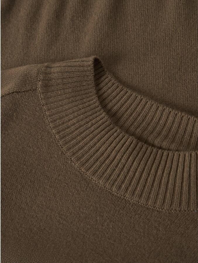 NAME IT MINI gebreide trui bruin Jongens Viscose Col Effen - Foto 2
