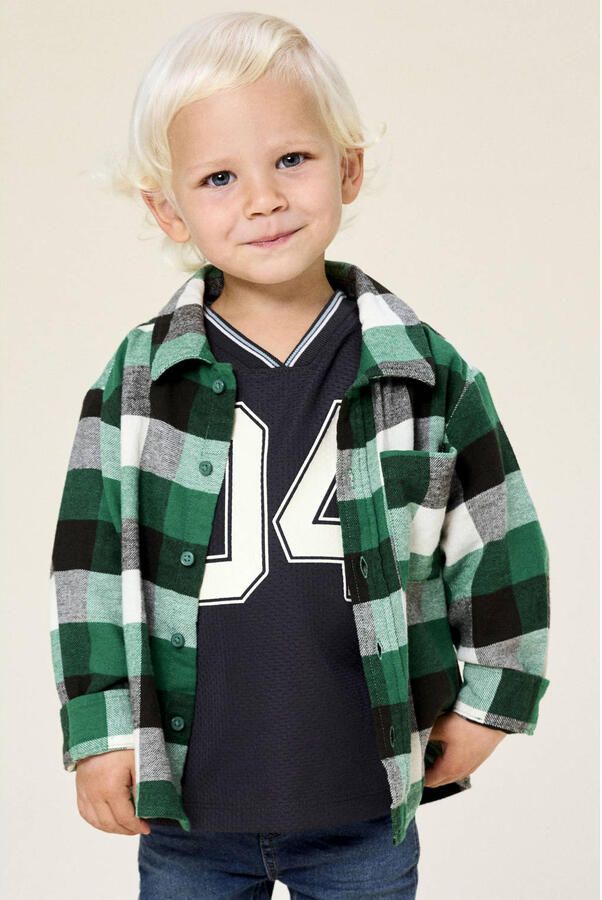 NAME IT MINI geruit overhemd groen