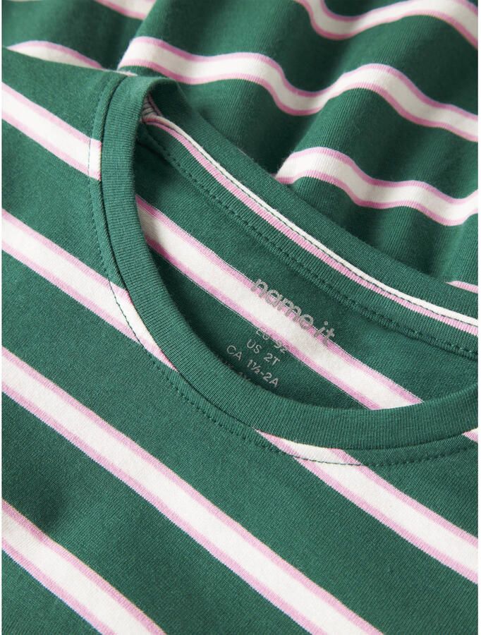 NAME IT MINI gestreepte longsleeve groen - Foto 2
