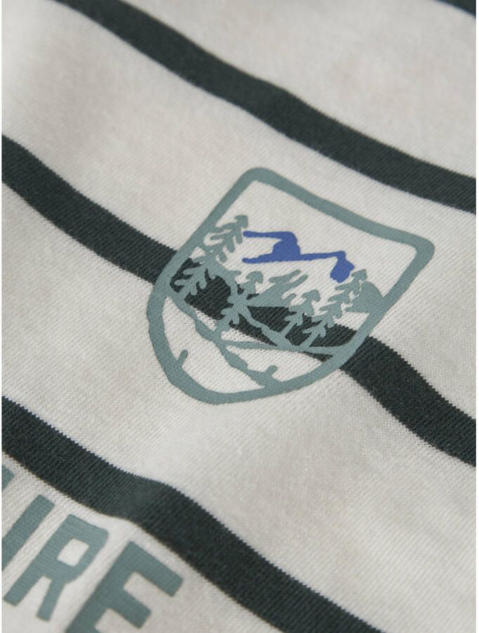 NAME IT MINI gestreepte longsleeve met tekst wit zwart - Foto 2