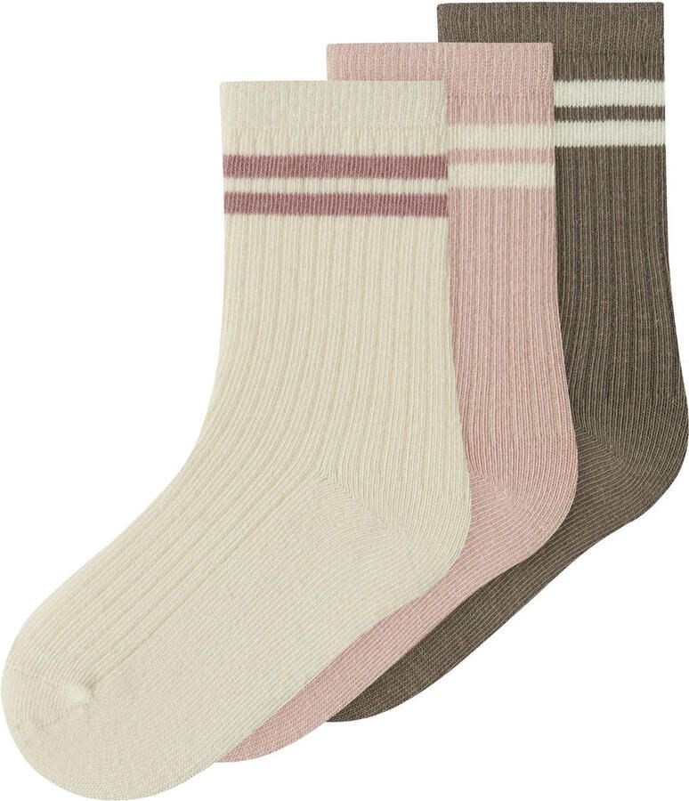NAME IT MINI gestreepte sokken (set van 3)