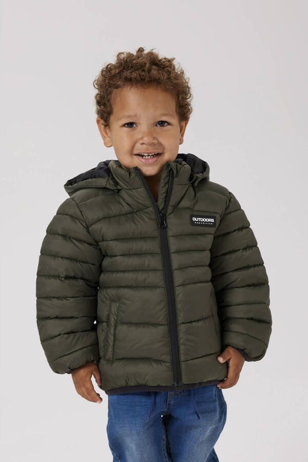 NAME IT MINI gewatteerde jas donkergroen - Foto 3