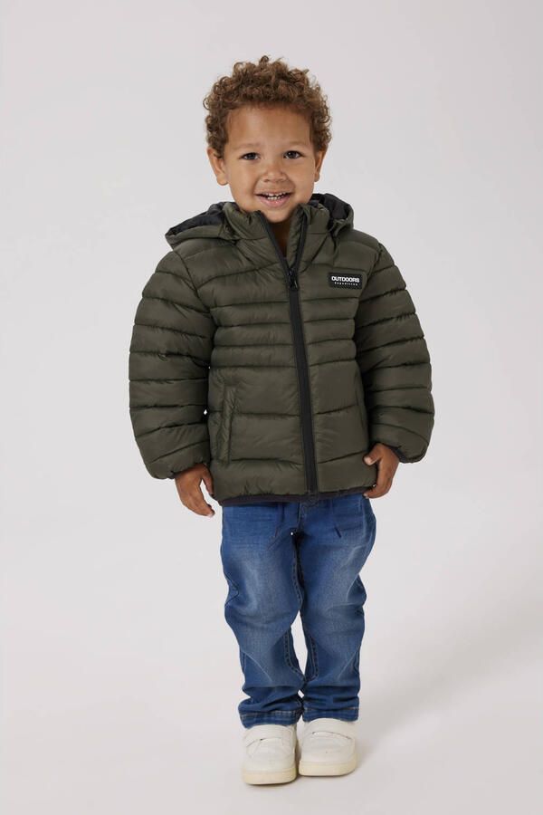NAME IT MINI gewatteerde jas donkergroen - Foto 2
