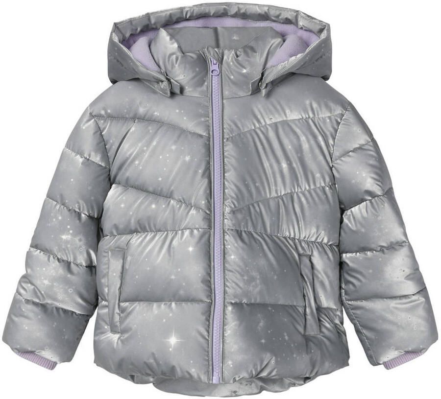 NAME IT MINI gewatteerde jas zilver